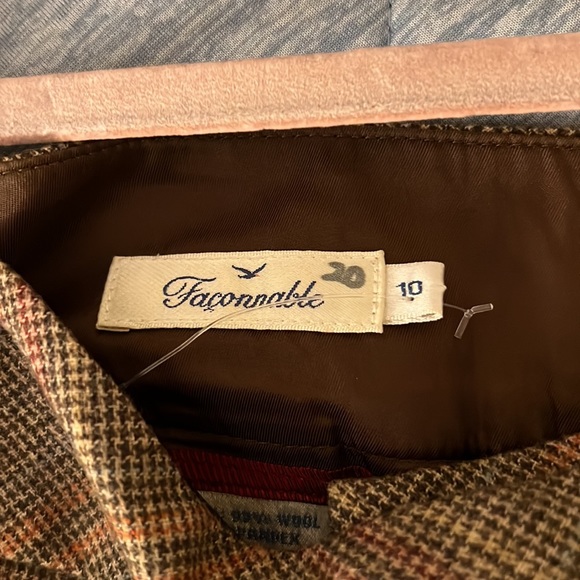 Faconnable wide leg wool pants. Like new. - Picture 10 of 12